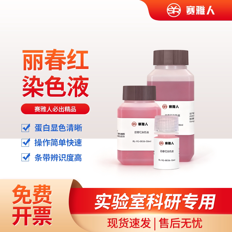 丽春红 S 染色液 WB 蛋白免疫印迹可逆染色 Ponceau S 蛋白检测