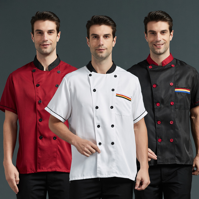 厨师工作服长袖秋冬季男女定制款酒店饭店厨房食堂餐饮厨师服短袖