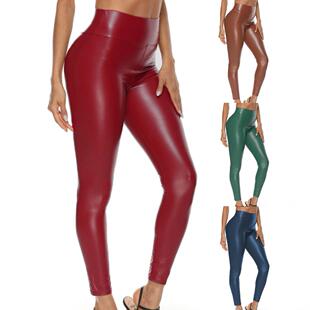 slimming lifting leather pants弹力提臀修身 女 Elastic 皮裤 hip
