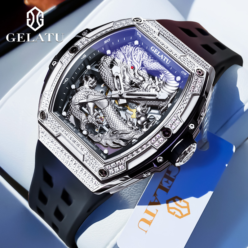 格拉图镂空时尚男士全自动机械表