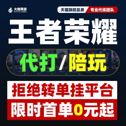 王者荣耀代打陪玩代练陪打上分陪练排位送车队巅峰赛大小国省市标