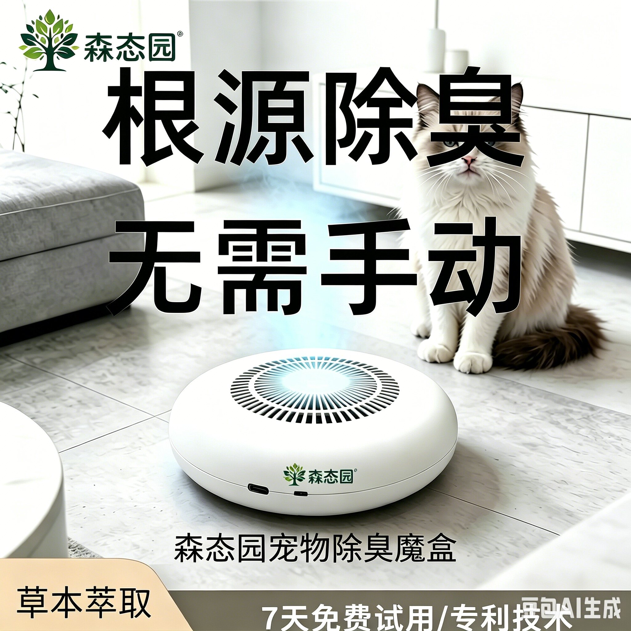 森态园除臭魔盒宠物空气净化器
