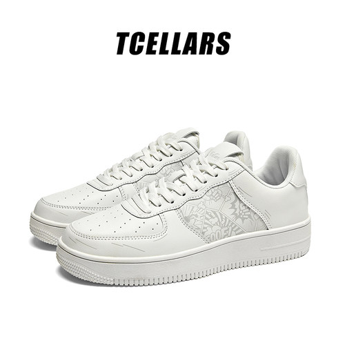 TCELLARS男鞋板鞋新款女爆款春夏厚底百搭ins小白鞋子透气运动鞋