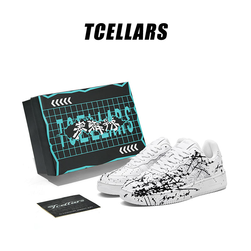 TCELLARS涂鸦板鞋2025春秋小白鞋