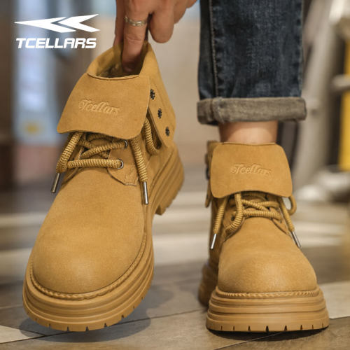 TCELLARS户外工装马丁鞋秋冬黄色