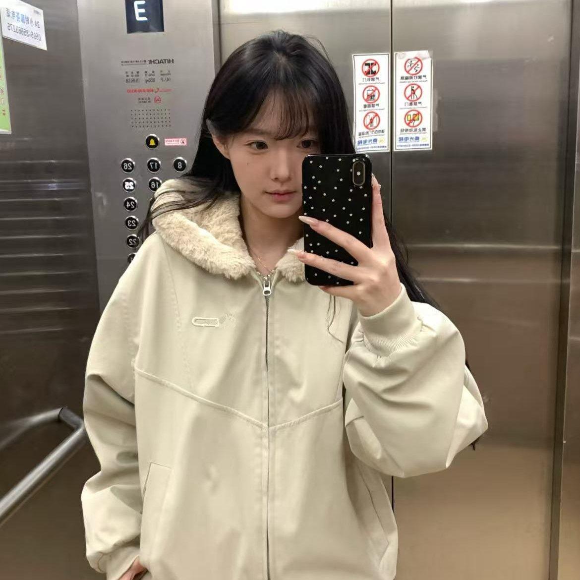 保暖加厚羊羔绒棉衣外套女秋冬季新款夹克彷兔毛百搭宽松连帽棉服,个性定制/设计服务/DIY,棉服工装,淘宝优惠券,粉丝福利购,淘宝优惠卷