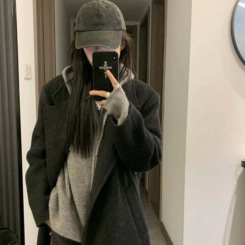 韩系连帽拉炼毛衣女秋季2025新款内搭慵懒高级感针织开衫厚棉T外,个性定制/设计服务/DIY,棉服工装,淘宝优惠券,粉丝福利购,淘宝优惠卷