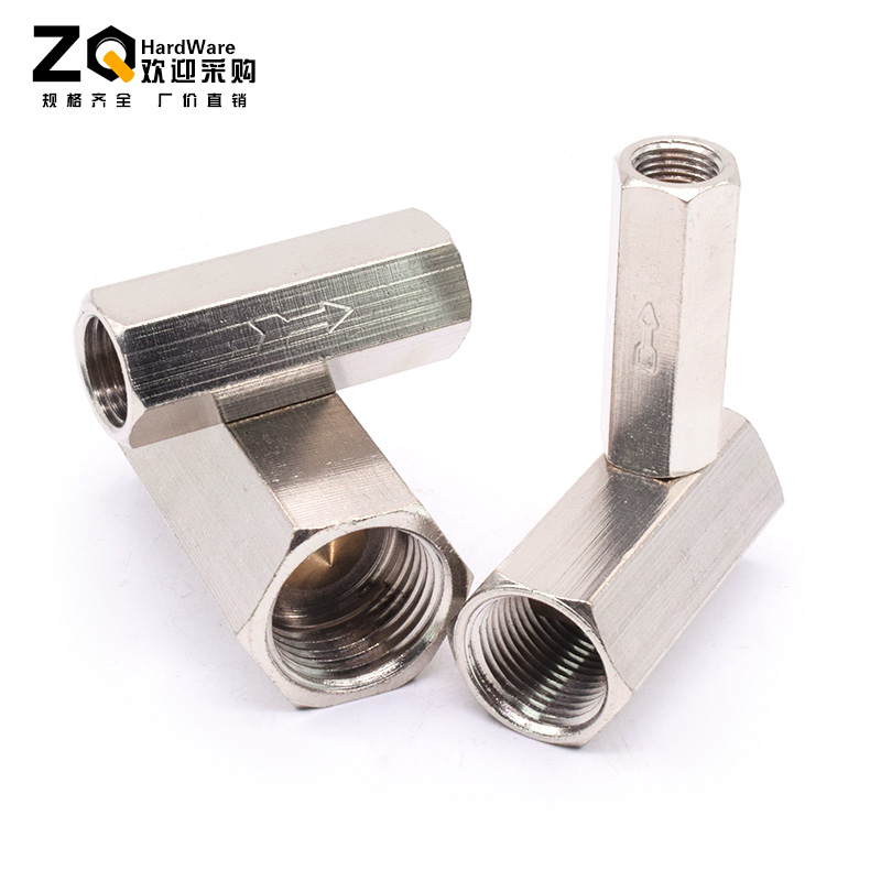 铜单向阀 气体止回阀 CV-01 02 03 04 1分2分3分4分6分1寸 六角阀