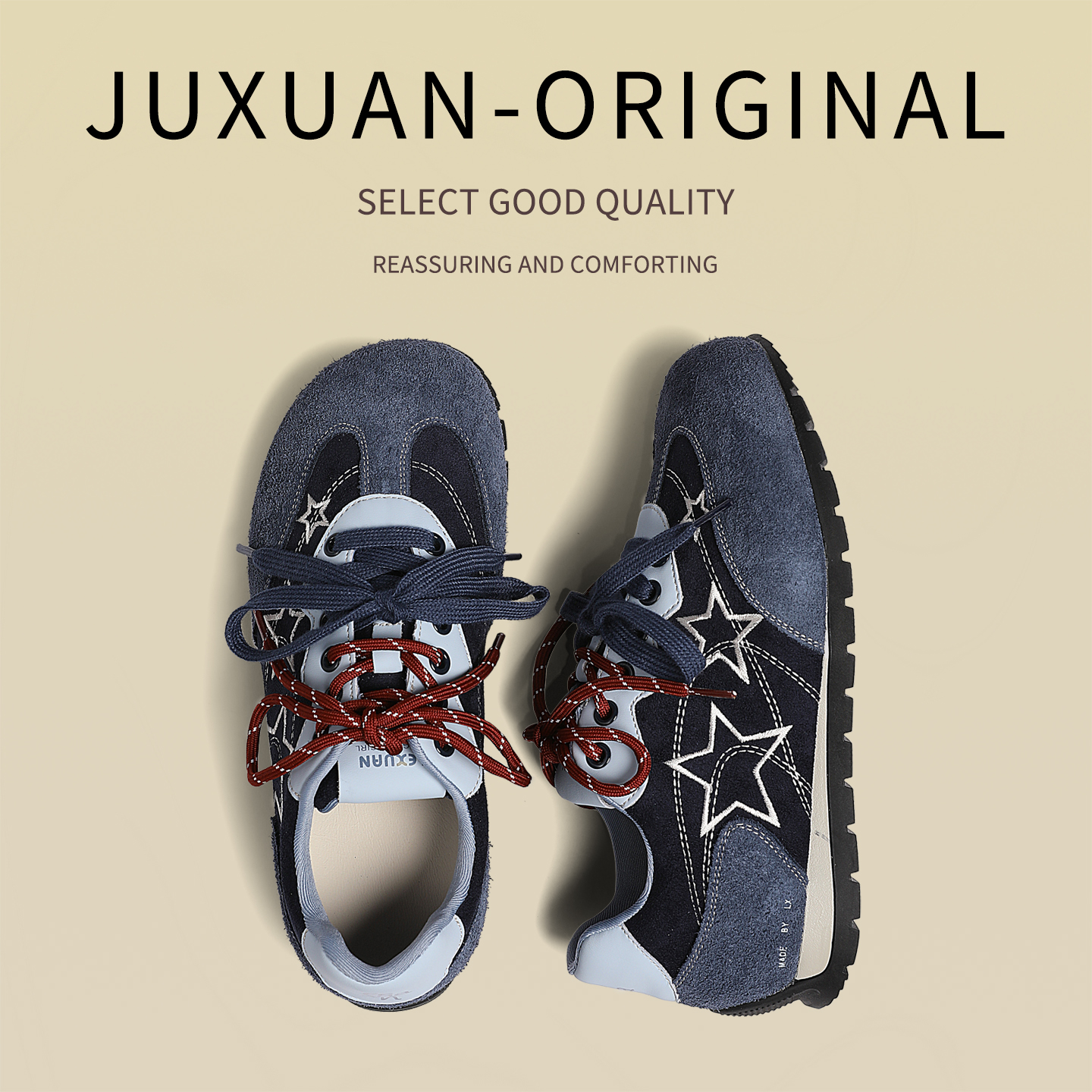 巨炫真皮德训鞋女2025秋季新款