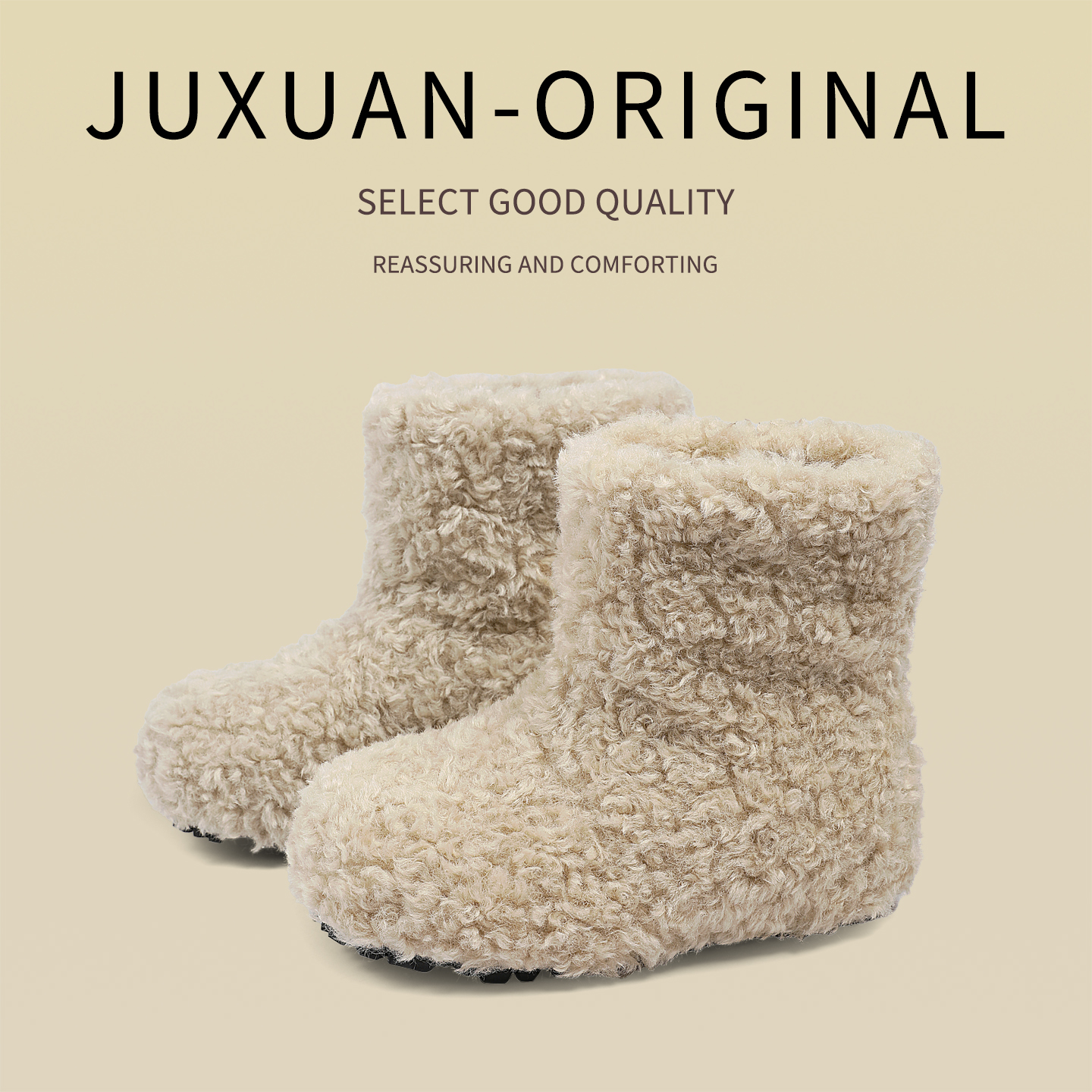 加绒保暖外穿防滑雪地鞋毛毛鞋潮