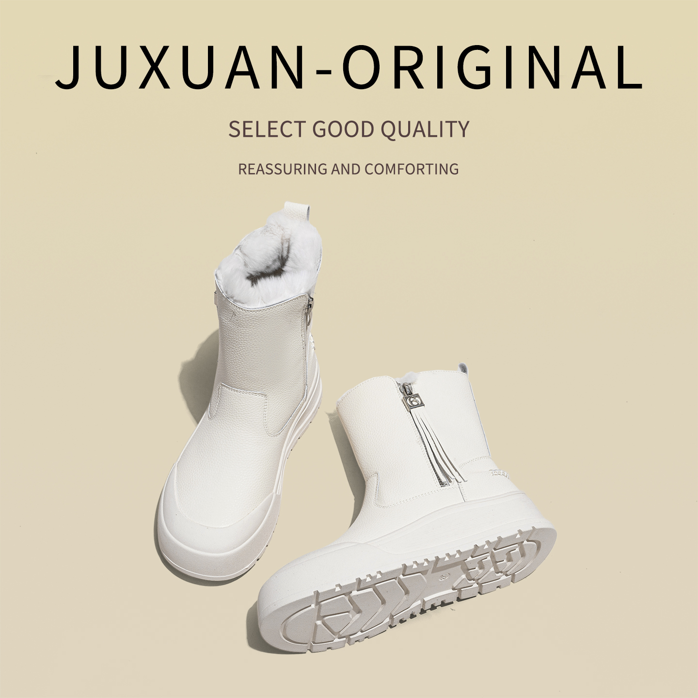 真皮雪地靴女2025冬季新款保暖