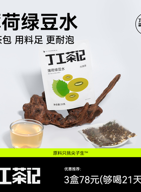 丁工茶记薄荷绿豆水冷泡茶三伏天夏天冲泡饮品养生茶