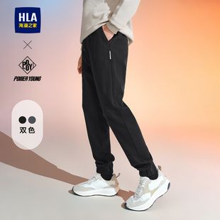 加绒加厚保暖锥形卫裤 海澜之家山不在高男款 冬季 2025新款 男 休闲裤