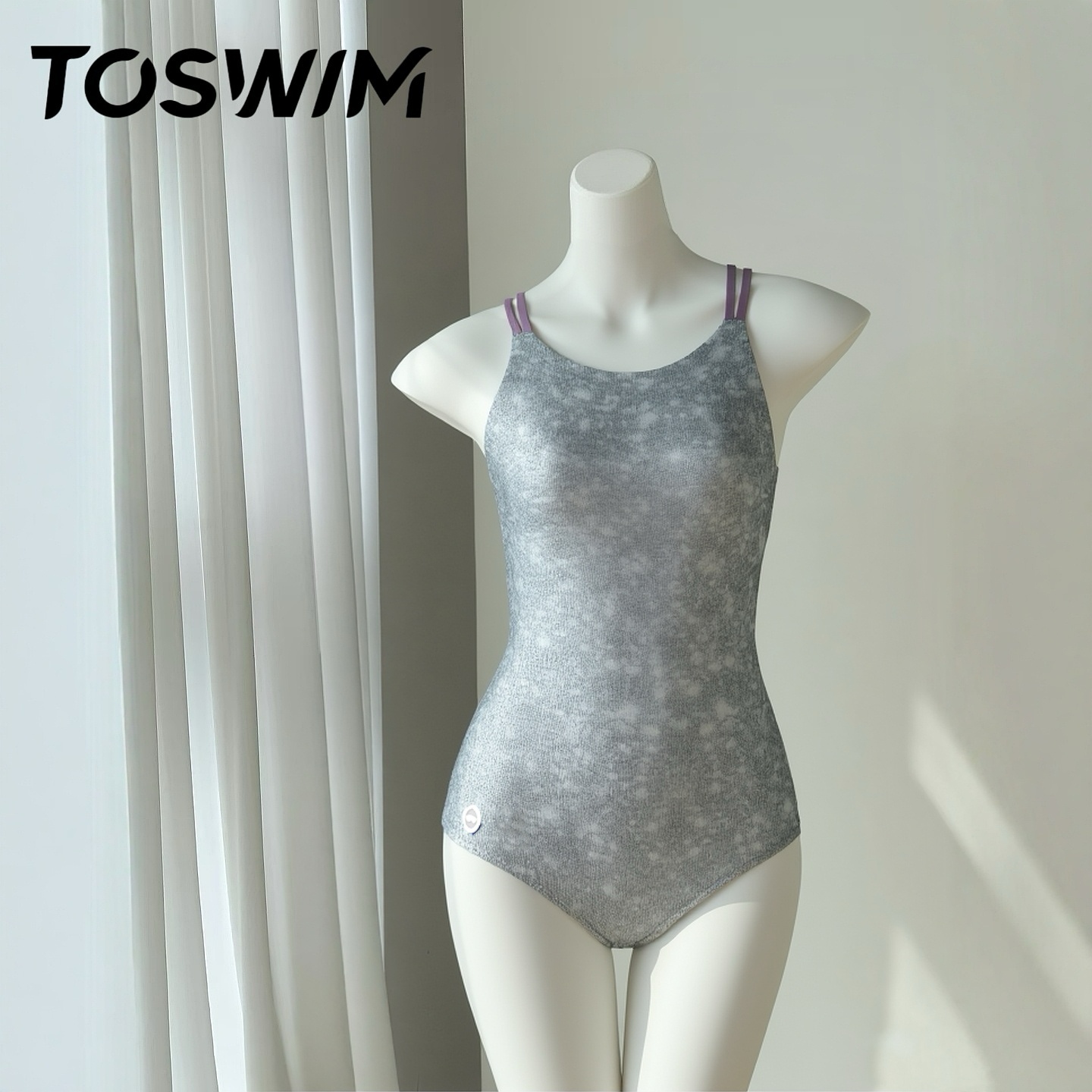 【样衣清仓-月光爱人】TOSWIM拓胜正品泳衣女士连体三角竞速温泉