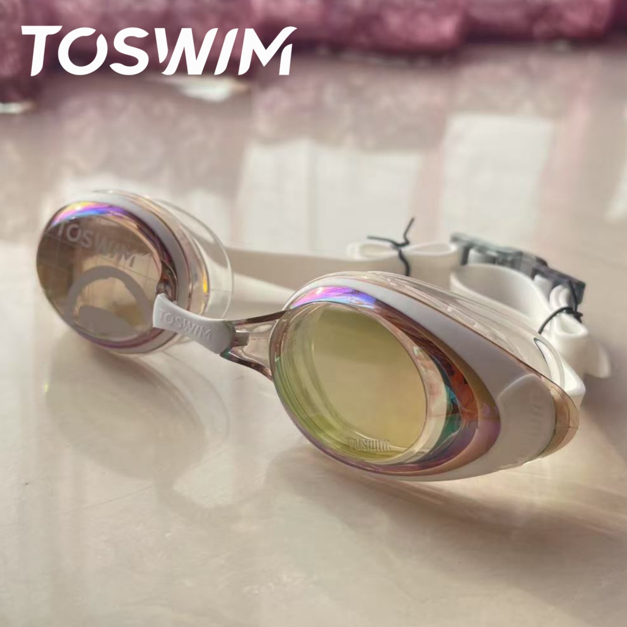 【样品清仓-微瑕】TOSWIM拓胜游泳镜高清防雾防水泳镜舒适训练