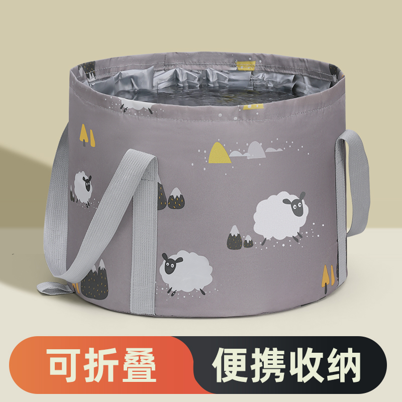 可折叠盆水盆户外旅行便携式家用泡脚袋外出旅游折叠水桶泡脚桶