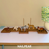 NP钉梨「动物园派对」独立原创小众设计撞色趣味可爱复古香插