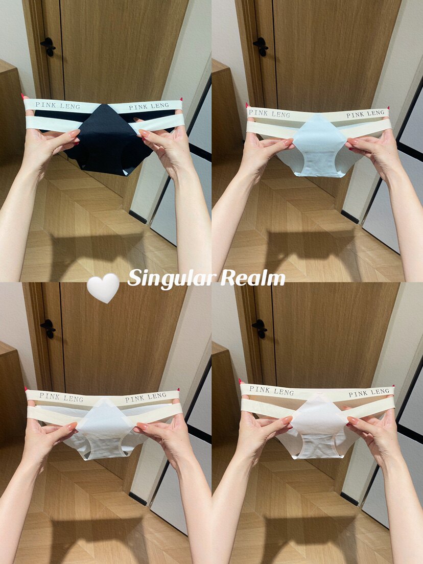 女生提臀无痕高档冰丝内裤女士欧美镂空透气舒适个性低腰三角裤