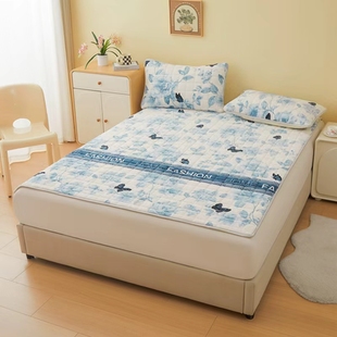 A类牛奶绒床护垫加绒床褥子秋冬保暖夹棉牛奶绒星星床护垫