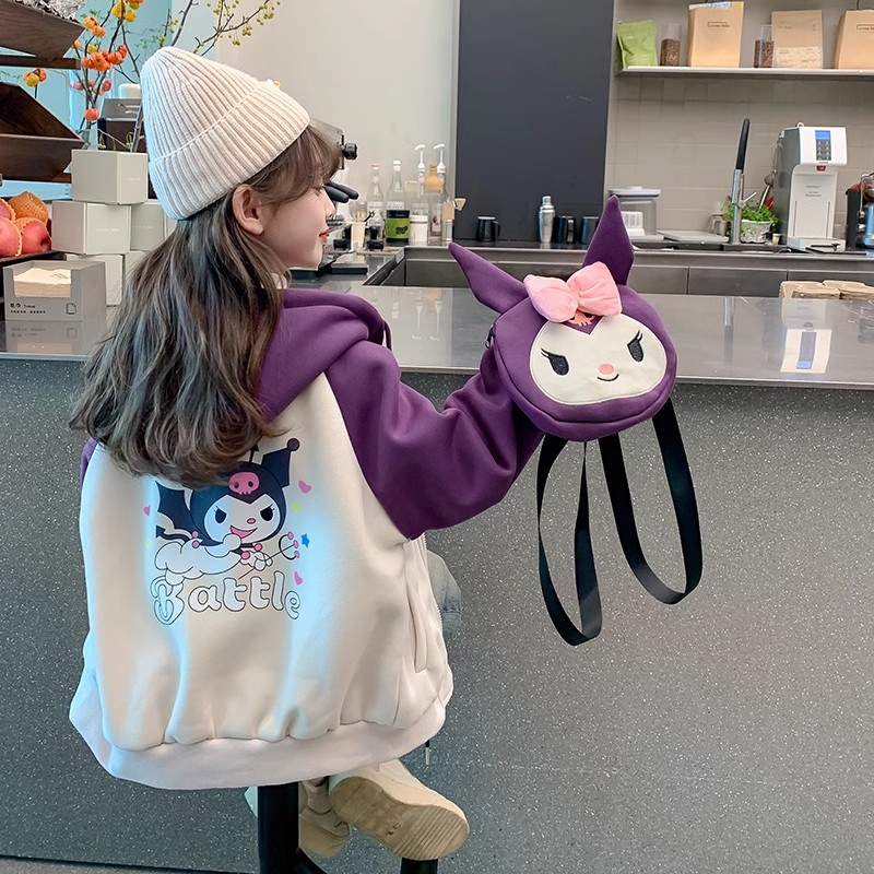 女童外套春秋款2024新款洋气儿童春装加厚连帽卫衣小女孩春季上衣