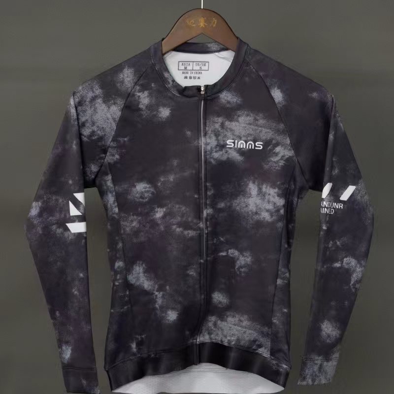 SIMMS骑行服秋冬抓绒保暖长袖男女款秋冬季户外抗寒竞技款渐变