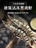 黑虎虾特大号16 20规格活虾速冻3斤 盒