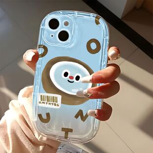 椰子小表情适用苹果11小胖子苹果16pro软壳xs简约iPhone15 xr透明