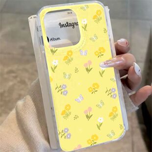 11涂鸦xsmax潮 春日碎花适用苹果11IMD壳苹果15 14pro手机壳13