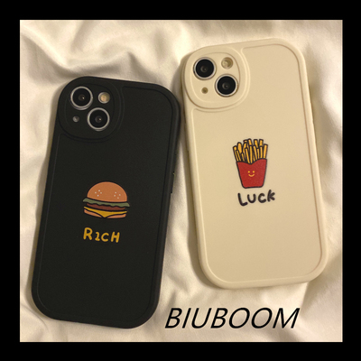 薯条女生汉堡苹果情侣