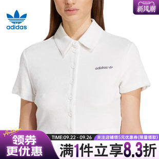 T恤POLO衫 JC5334 女子運動休閑短袖 adidas阿迪達斯三葉草夏季