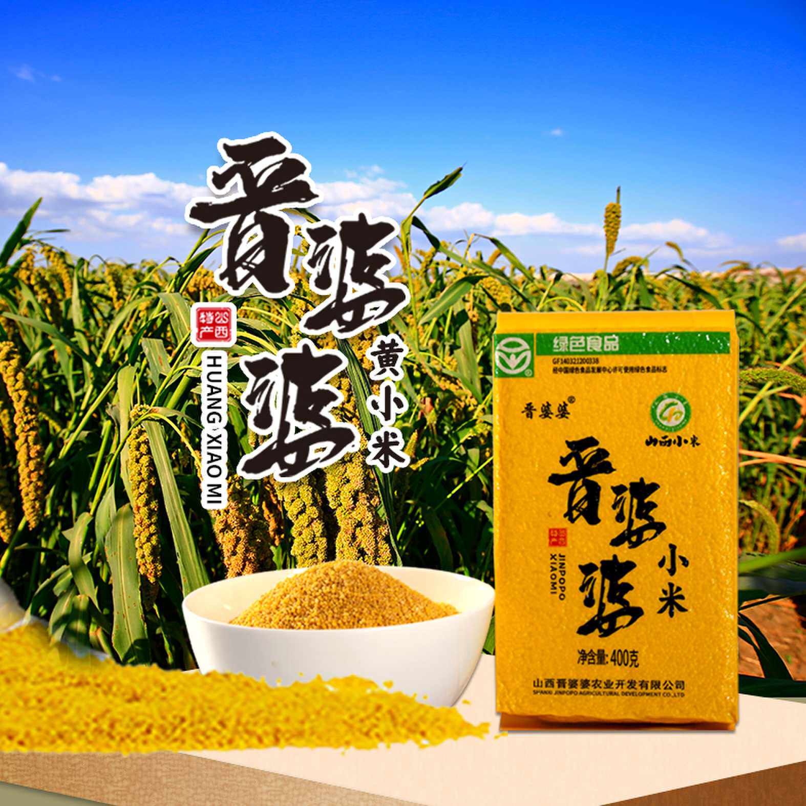 【拍6包更划算】400g晋婆婆山西小米绿色食品小米杂粮黄小米