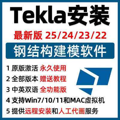 Tekla Structures2025/2024软件远程安装tekla钢结构教程建筑设计