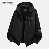 ESSENTIALS MOVIE开衫 卫衣男女情侣秋冬抓绒加厚休闲宽松连帽外套
