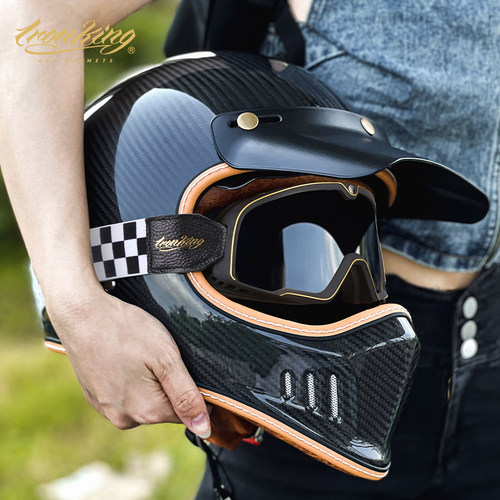 复古摩托车头盔护目镜