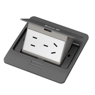 超薄弹起式地插黑色枪灰色阻尼慢弹五孔十孔带超六类网络地板插座