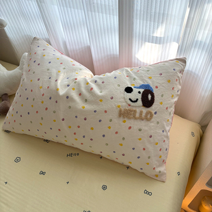 2非全棉纯棉48cmx74cm 一对装 2025新款 水洗棉毛巾绣枕套枕头芯套装