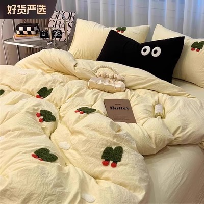 超柔水洗棉柔软床单床单全棉