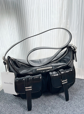 韩国品牌matin kim包包女款双口袋机车包大容量单肩腋下托特包