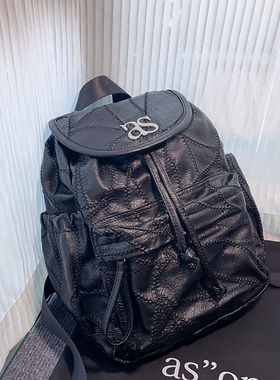 韩国小众品牌ason双肩包包女款2025新款机车包街头辣妹小背包