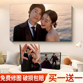 相框摆台照片定制洗照片做成水晶婚纱照挂墙相片打印加制作相册框
