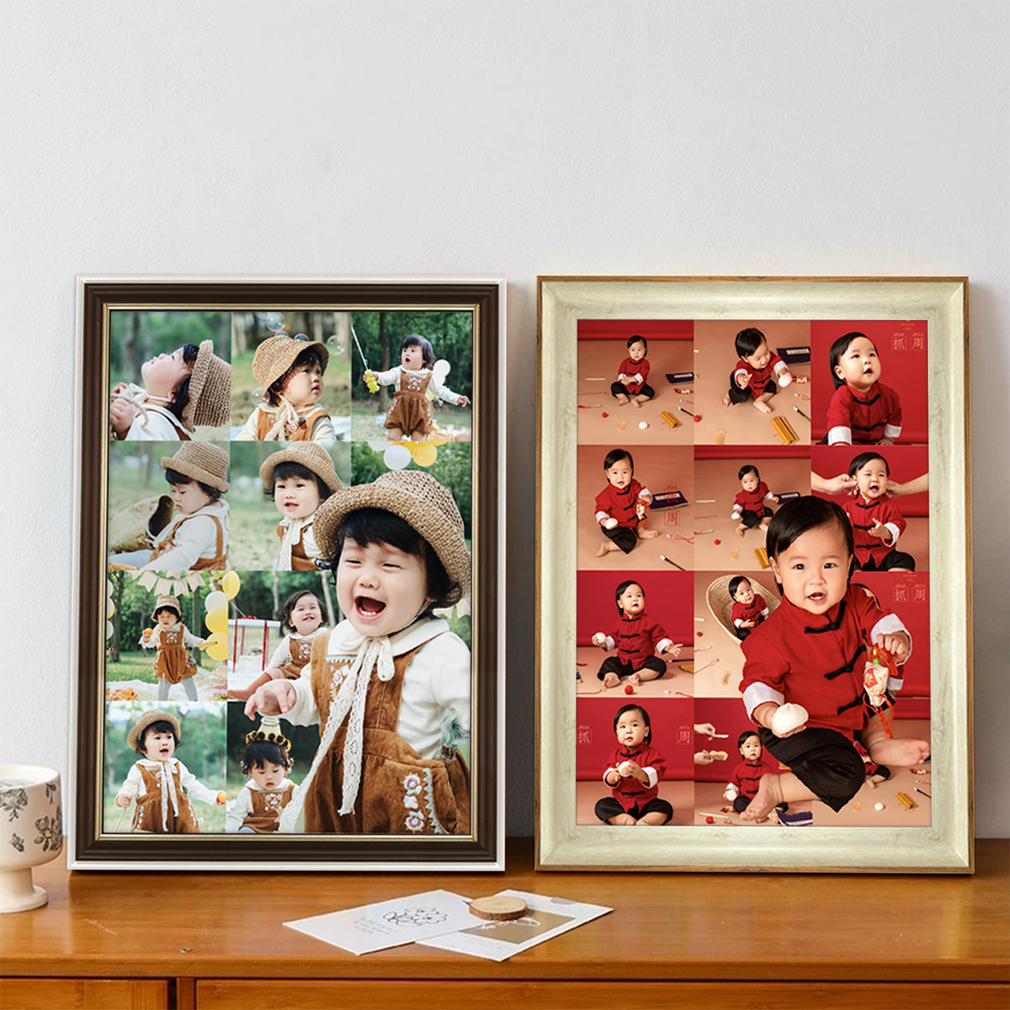宝宝周岁相框儿童12个月成长记录