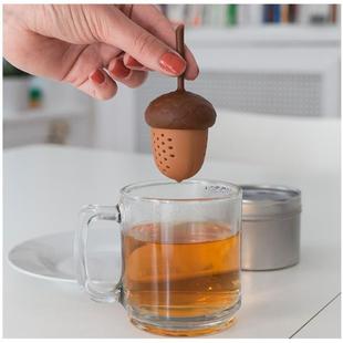 橡子迷你硅胶茶漏滤茶器松果泡茶器可爱创意茶具D3