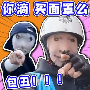 头套搞怪龙图表情包面罩防晒龙图头罩整蛊面罩防晒 包丑