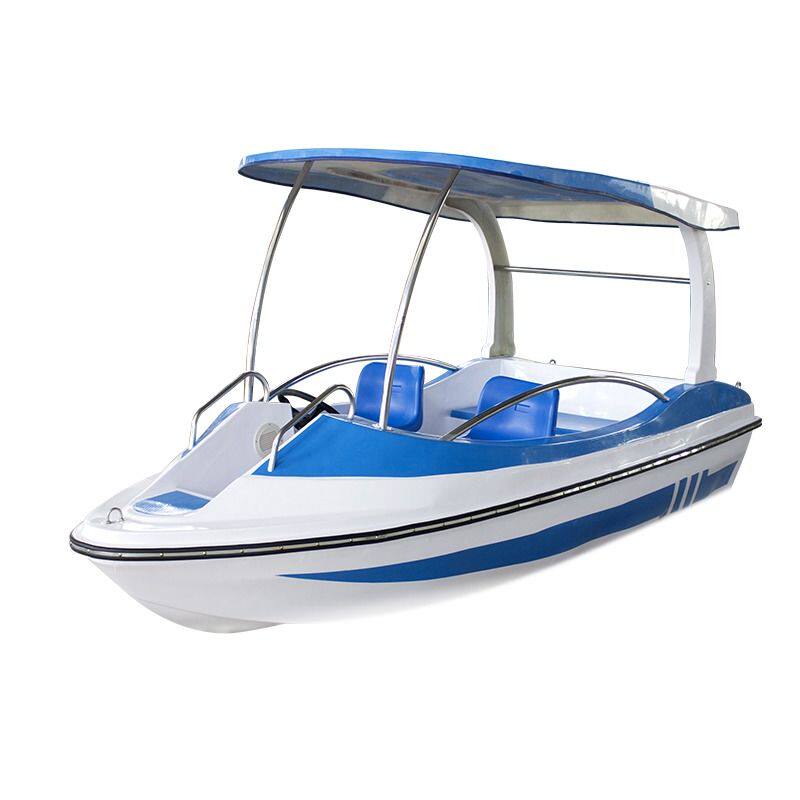 豪华电动船加厚公园游船水上玻璃钢船水上自行车脚蹬船游乐船游艇