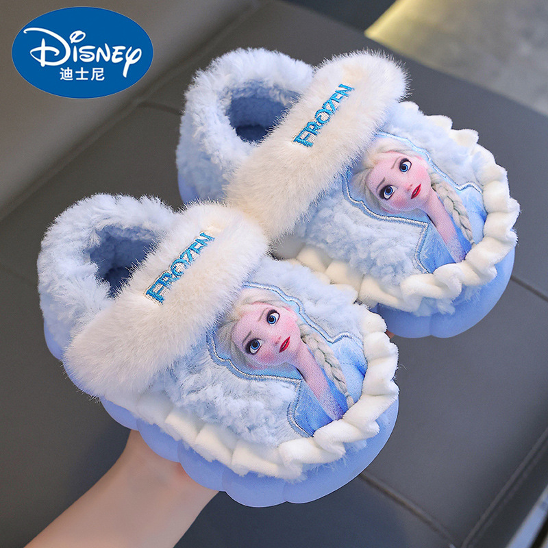 儿童室内棉拖鞋包跟女童宝宝小孩冬季室内居家毛毛鞋防滑保暖男孩