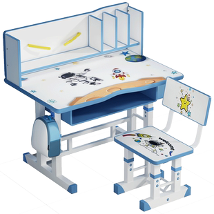 儿童学习桌可升降小学生家用作业书桌写字台桌椅套装男女孩课桌椅