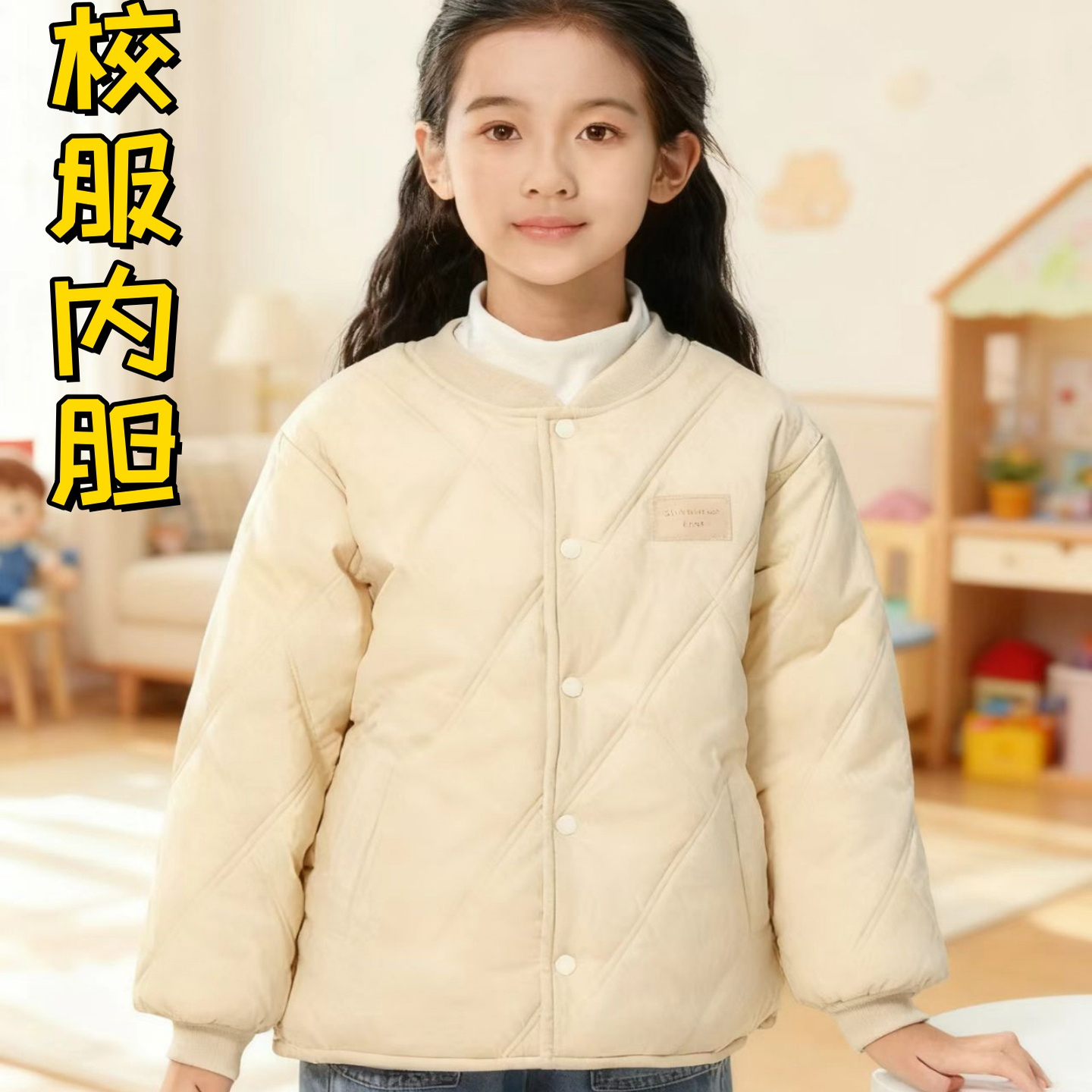 儿童棉服学生校服神器棉内胆男女