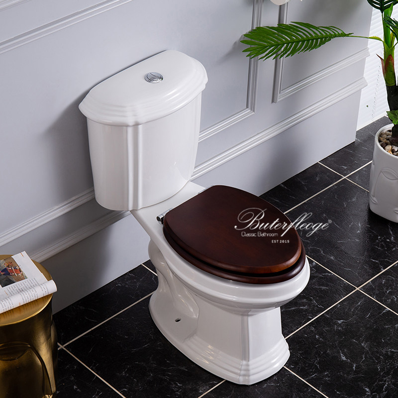 蝶陶美式虹吸式陶瓷分体马桶缓降