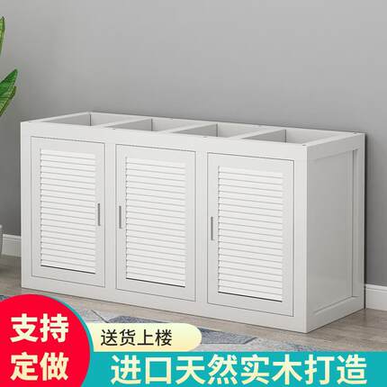 定做实木鱼缸底柜底座松木草缸架子客厅隔断鱼缸柜家用水族箱鞋柜