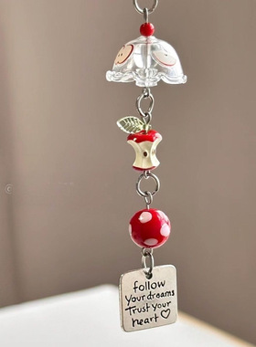 苹果风铃手机壳挂件ccd相机ins风装饰品diy手串珠子挂饰手机链女